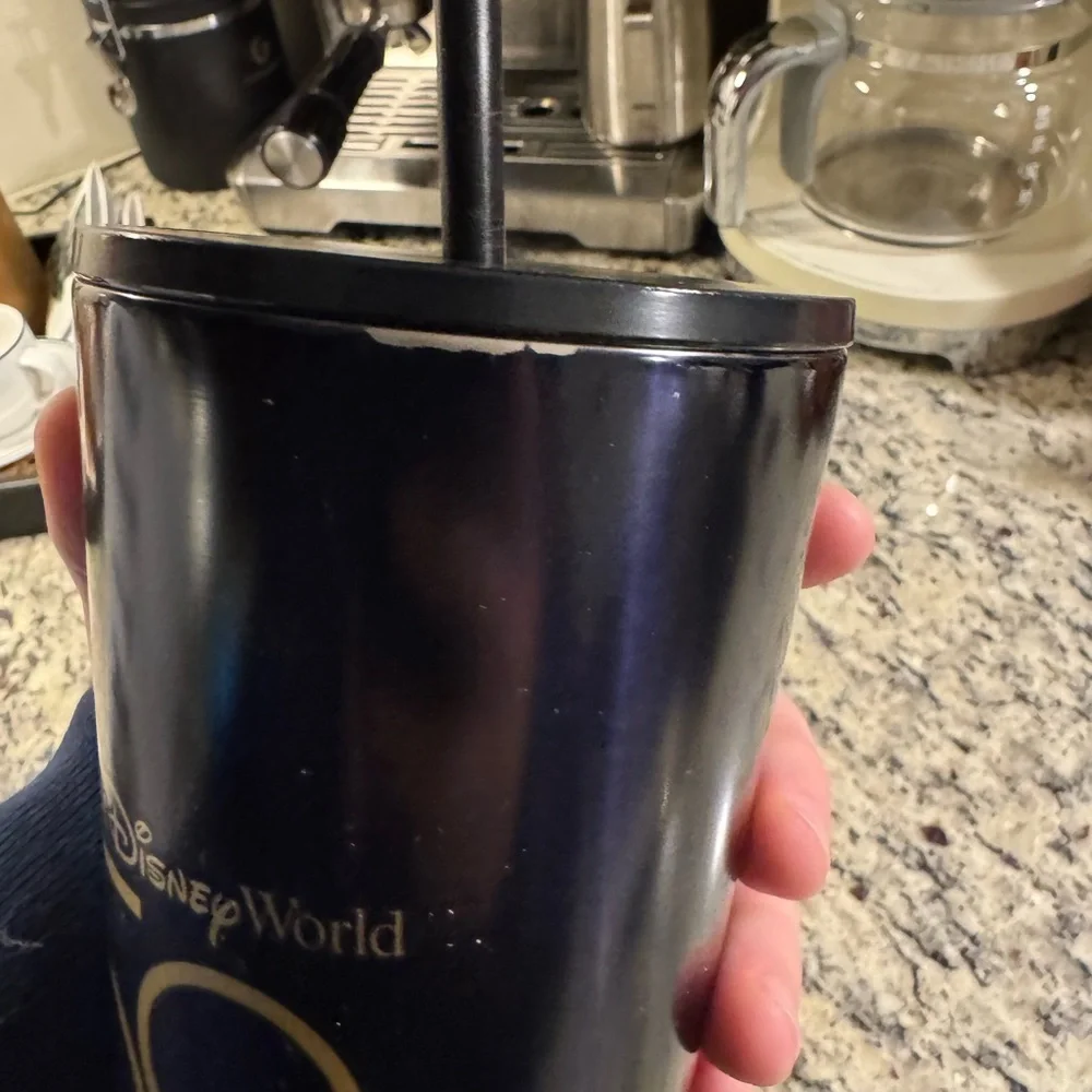 Starbucks Black and Gold Tumbler WDW 50th Anniversary